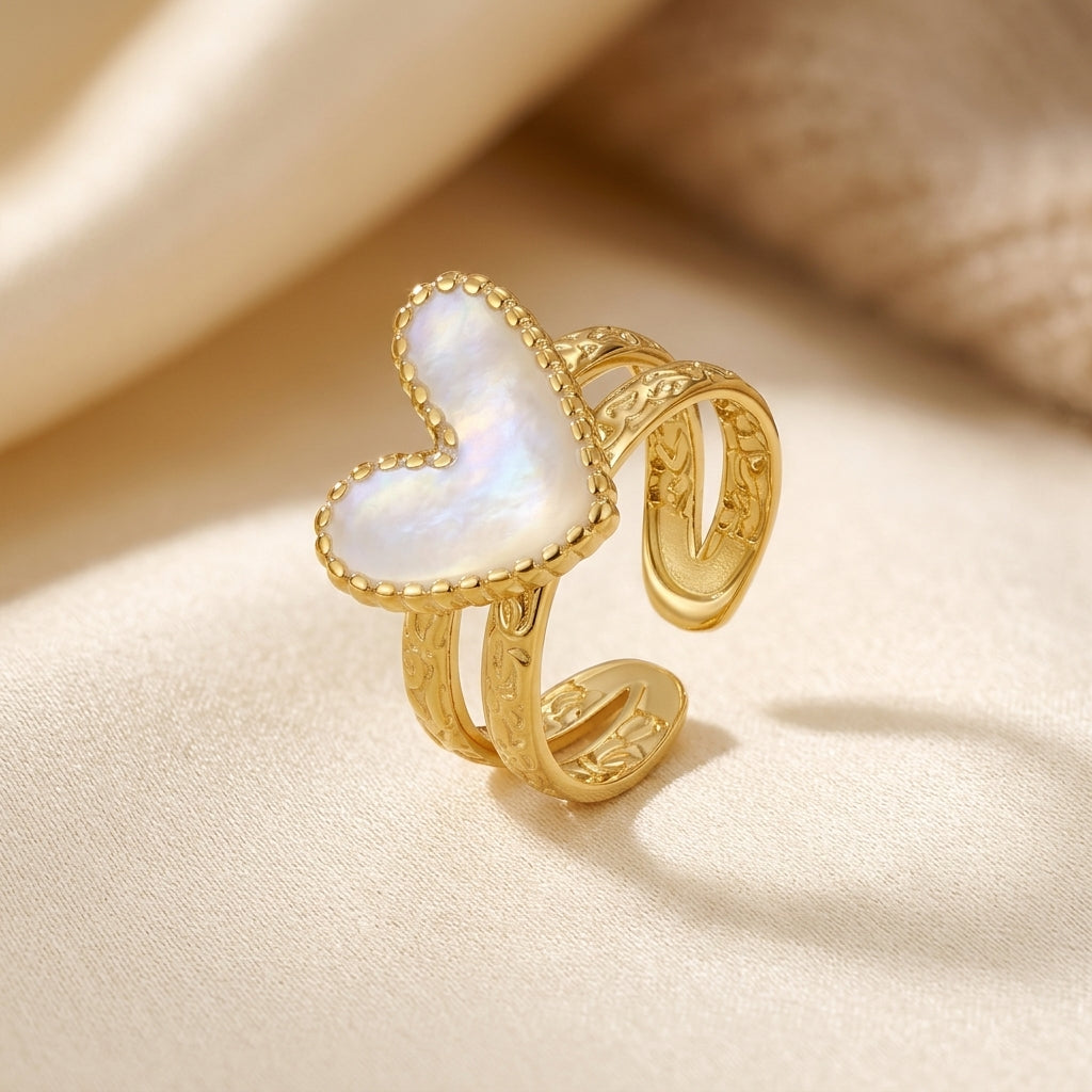 זהב לב מוטיב טבעת